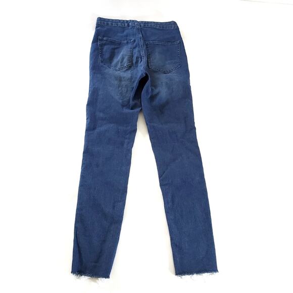 H&M | High Waist Skinny Jeans Jeggings Raw Hem - Picture 2 of 6